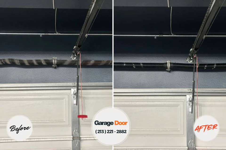 Before and after: garage door repair Port Reading, NJ